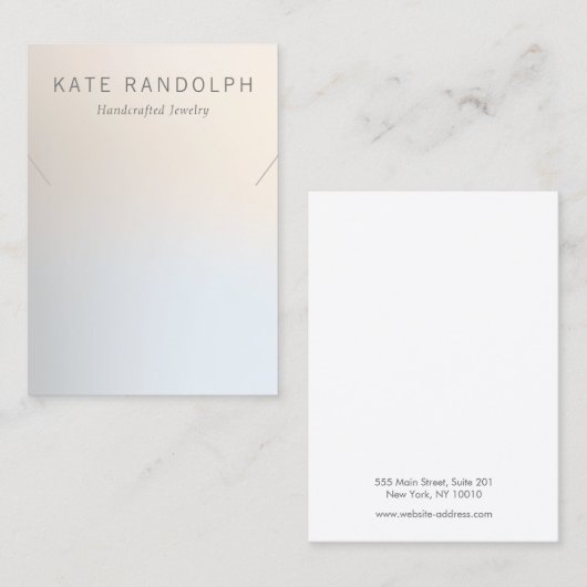 Eenvoudig modern Ketting-joodplaatjesbeeldscherm Visitekaartje (Voorkant / Achterkant)