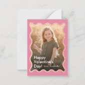 Eenvoudig Modern Kinder Fotoklaslokaal Valentijns Notitiekaartje (Voorkant)