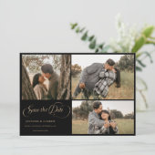 Eenvoudig Modern Klasse | Foto Save the Date Kaart (Staand voorkant)