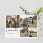 Eenvoudig Modern Klasse | Foto Save the Date Kaart (Staand voorkant)
