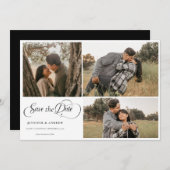 Eenvoudig Modern Klasse | Foto Save the Date Kaart (Voorkant / Achterkant)