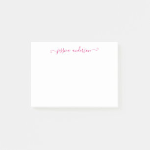Eenvoudig modern, klassiek elegant zwart magenta r post-it® notes