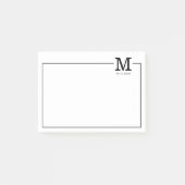 Eenvoudig modern Klassieke Familienaam Monogram  Post-it® Notes (Voorkant)