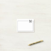 Eenvoudig modern Klassieke Familienaam Monogram  Post-it® Notes (Op bureau)