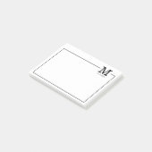 Eenvoudig modern Klassieke Familienaam Monogram  Post-it® Notes (Schuin)