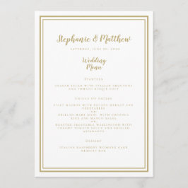 Eenvoudig modern, klassieke vorm van chic Gold Wed Menu