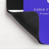 Eenvoudig Modern Kleurenblok Blauw, Zwart en Wit Muismat (Hoek)