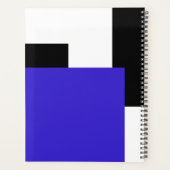 Eenvoudig Modern Kleurenblok Blauw, Zwart, en Wit Planner (Achterkant)