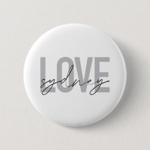 Eenvoudig, modern, koel, stedelijk design Love Syd Ronde Button 5,7 Cm