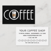 Eenvoudig modern Koffiehuis Visitekaartje (Voorkant / Achterkant)