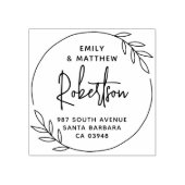 Eenvoudig modern, krachtig, gehuwd paar retouradre rubberstempel (Afrduk)