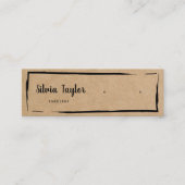 Eenvoudig modern Kraft-papier met display Mini Bus Mini Visitekaartje (Voorkant)