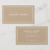 Eenvoudig modern Kraft-Visitekaartje Visitekaartje (Voorkant / Achterkant)