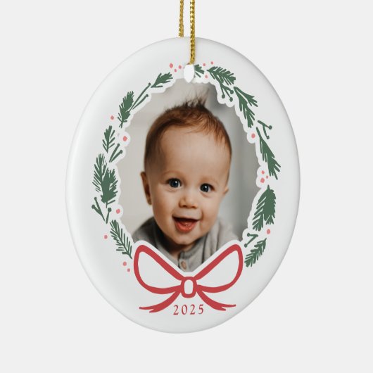 Eenvoudig modern krans foto keramische cirkel Orna Keramisch Ornament (Rechts)