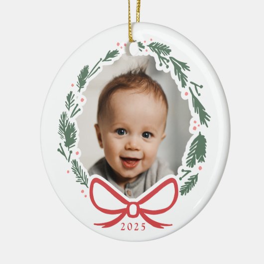 Eenvoudig modern krans foto keramische cirkel Orna Keramisch Ornament (Links)