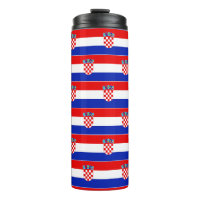 Eenvoudig Modern Kroatië Nationale Vlag blauw rood