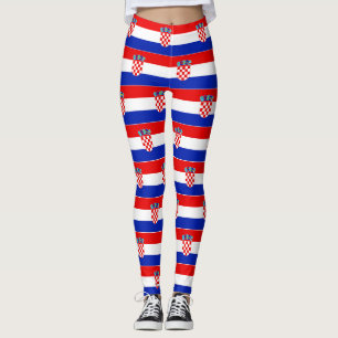 Eenvoudig Modern Kroatië Nationale Vlag Kleding Leggings