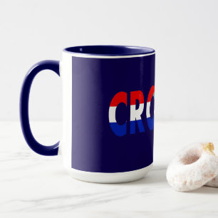 Eenvoudig Modern Kroatië Nationale Vlag Kleding So Mok