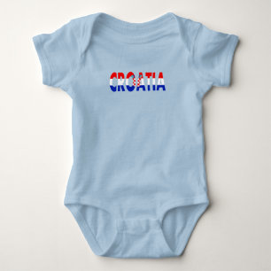 Eenvoudig Modern Kroatië Nationale Vlag Kleding So Romper