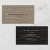 Eenvoudig modern kunsthout | Minimale elegante Kra Visitekaartje (Voorkant / Achterkant)