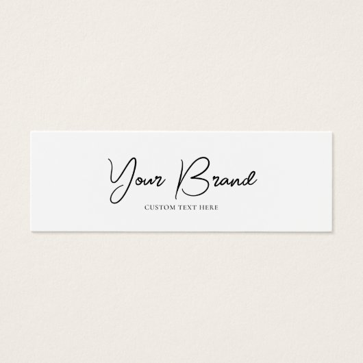 Eenvoudig Modern Label Kleding Hang Label Mini Visitekaartjes (Voorkant)