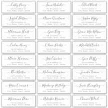 Eenvoudig modern label voor het huwelijksgastenadr