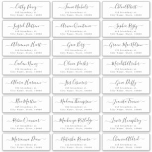 Eenvoudig modern label voor het huwelijksgastenadr