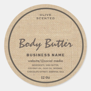 Eenvoudig modern label voor natuurlijke linnen