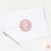 Eenvoudig modern lavender Soap Silver Pink Ronde Sticker (Envelop)