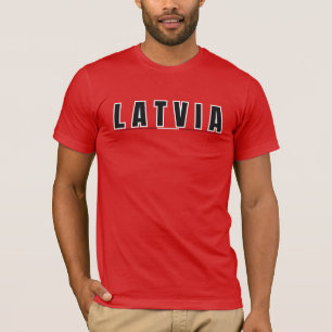 Eenvoudig modern Lets Letse Letse Letter Vlag Souv T-shirt