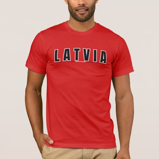 Eenvoudig modern Lets Letse Letse Letter Vlag Souv T-shirt (Voorkant)