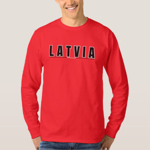 Eenvoudig modern Lets Letse Letse Letter Vlag Souv T-shirt
