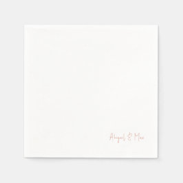 Eenvoudig modern lettertype Blush Names Weddenscha Servet