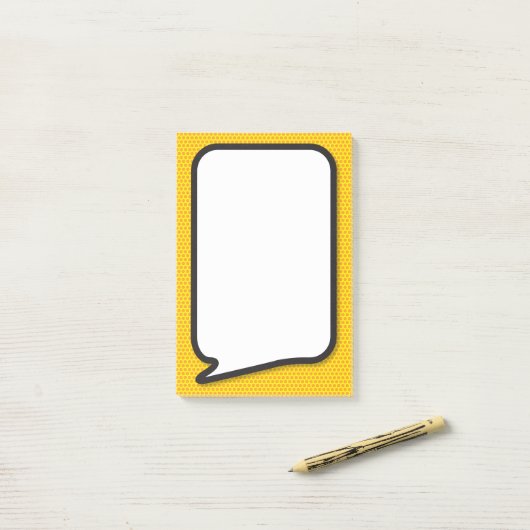 Eenvoudig Modern Leuk Stripboek Spraak Bubble Post-it® Notes (Op bureau)