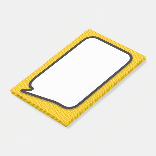 Eenvoudig Modern Leuk Stripboek Spraak Bubble Post-it® Notes (Schuin)