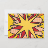 Eenvoudig Modern Leuk Stripboek Spraak Bubble RSVP Kaartje (Achterkant)