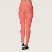 Eenvoudig modern levend koraal leggings (Achterkant)
