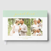 Eenvoudig Modern Licht Olijfgroen Handgeschreven S Gastenboek (Voorkant)