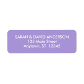 Eenvoudig Modern Licht Paarse Terugkeeradresetiket Etiket (Voorkant)