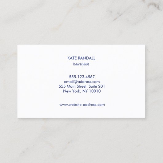 Eenvoudig Modern Licht Roze Schoonheidsberoeps Visitekaartje (Achterkant)