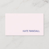 Eenvoudig Modern Licht Roze Schoonheidsberoeps Visitekaartje (Voorkant)