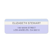 Eenvoudig modern lichtblauw en draagtas etiket (Voorkant)