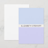 Eenvoudig modern lichtblauw en draagtas notitiekaartje (Voorkant / Achterkant)