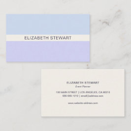 Eenvoudig modern lichtblauw en draagtas visitekaartje