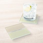 Eenvoudig modern lichtdoorn en geel glazen onderzetter (Schuin)