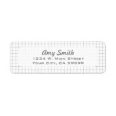 Eenvoudig modern lichtgrijs rooster geometrisch pa etiket (Voorkant)
