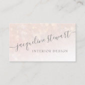 Eenvoudig, modern, lichtroze roze professional visitekaartje (Voorkant)