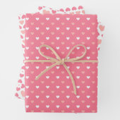 Eenvoudig Modern Liefde Hart Roze Peach Wit Inpakpapier Vel (In situ)