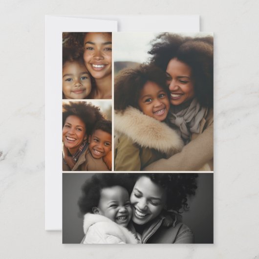 Eenvoudig Modern lijst 5 Photo Script afstuderen Aankondiging (Achterkant)