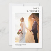 Eenvoudig, modern lijst bruiloft bedankt (Voorkant)